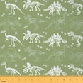 thumbnail image 1 of Castle Fairy Kawaii Dinosaur Fabric by the Yard 2 Yard,Green White Sewing Fabric,Woodland Wildlife Home Decor Fabric by the Yard,Ultra Soft Animal Home Decor, 1 of 6