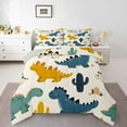 thumbnail image 1 of Castle Fairy Kawaii Dinosaurs Bedding Comforter Set 2pcs for Kids Children,Cartoon Animal Dino Twin Comforter Sets Microfiber,Cute Woodland Wildlife Breathable Bedding Set,Super Cozy Room Decor, 1 of 8