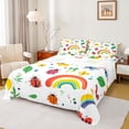 thumbnail image 1 of Castle Fairy Kawaii Ladybug Full Size Sheets,Cartoon Rainbow Bed Sheets, 1 of 7