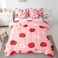 thumbnail image 1 of Castle Fairy Kawaii Ladybug Twin Bedding Sets,Kawaii Daisy Bedding Comforter Set, 1 of 8