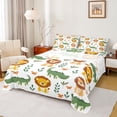 thumbnail image 1 of Castle Fairy Kawaii Lion Crocodile Queen Sheet Sets,Cartoon Wildlife Bed Set, 1 of 7