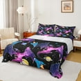 thumbnail image 1 of Castle Fairy Kawaii Magical Dragon 3Pcs Twin Sheet Sets Preppy Boys Girls,Galaxy Universe Twin Fitted Sheet,Starry Sky Breathable Flat Sheet,Super Cozy Room Decor, 1 of 7