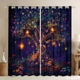 thumbnail image 1 of Castle Fairy Kawaii Magical Mushroom Black Out Curtains for Child Teenagers,Chic Floral Tree Curtains Pack of 2 (42x63 Each),Cartoon Fairy Tale Plants Bedroom Curtains,Luxury Bedroom Decor, 1 of 6