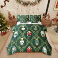 thumbnail image 1 of Castle Fairy Kawaii Nutcracker 7pcs Bedding Comforter Set,Geometric Lattice Queen Bedding Sets Super Cozy,Festival Xmas Queen Sheet Sets,Lightweight Room Decor, 1 of 8