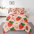 thumbnail image 1 of Castle Fairy Kawaii Red Strawberry 2Pcs Bedding Comforter Set for Teens Girls Women,Cute Flower Twin Comforter Sets,Polka Dots Breathable Bedding Set,Lightweight Room Decor, 1 of 8
