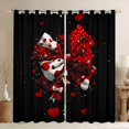 thumbnail image 1 of Castle Fairy Kawaii Ribbon Bow Blackout Curtains Set of 2 (52x84 Each) for Teens Boys Girls,Love Heart Print Window Curtains,Happy Valentine's Day Curtains and Drapes,Luxury Bedroom Decor, 1 of 6