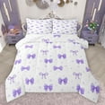 thumbnail image 1 of Castle Fairy Kawaii Ribbon Bow Boy Girl Bedding Comforter Set 2pcs,Dreamy Princess Bow Knot Twin Comforter Sets Microfiber,Polka Dots Breathable Bedding Set,Super Cozy Room Decor,Reversible, 1 of 8