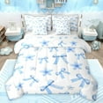 thumbnail image 1 of Castle Fairy Kawaii Ribbon Bow Girl Bedding Comforter Set 7-Piece,Dreamy Princess King Bedding Sets,Chic Blue Floral Flowers Ultra Soft Bed Sheets,Ultra Soft Home Decor,Reversible, 1 of 8