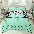 thumbnail image 1 of Castle Fairy Kawaii Ribbon Bow Queen Comforter Set,Leopard Print Bedding Comforter Set, 1 of 8
