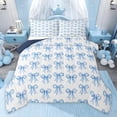thumbnail image 1 of Castle Fairy Kawaii Ribbon Bowtie Queen Comforter Set,Dreamy Bow Bedding Comforter Set, 1 of 8