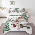 thumbnail image 1 of Castle Fairy Kawaii Xmas Snowman 2Pcs Bedding Comforter Set for Preppy Children Teens,Retro White Truck Twin Comforter Sets,Merry Christmas Tree Breathable Bedding Set,Microfiber Bedroom Decor, 1 of 8