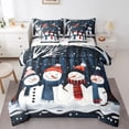 thumbnail image 1 of Castle Fairy Kawaii Xmas Snowman 7-Piece Twin Bedding Sets for Kids Children Boys Girls,Happy New Year Bedding Comforter Set,Merry Christmas Breathable Sheet Sets,Super Cozy Room Decor, 1 of 8