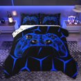 thumbnail image 1 of Castle Fairy Kids Abstract Gamer Twin Comforter Sets,Futuristic Geometric Bedding Set, 1 of 8