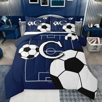 Castle Fairy Twin 2-Piece Monogrammed C Soccer Comforter Set
