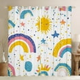 thumbnail image 1 of Castle Fairy Kids Cartoon Rainbow Black Out Curtains,Polka Dots Curtains Pack of 2 (42x63 Each),Kawaii Stars Bedroom Curtains,Microfiber Bedroom Decor, 1 of 6