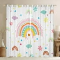 thumbnail image 1 of Castle Fairy Kids Cartoon Rainbow Black Out Curtains,Stars Love Heart Curtains Pack of 2 (42x63 Each),Kawaii Flowers Bedroom Curtains,Microfiber Bedroom Decor, 1 of 6
