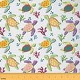 thumbnail image 1 of Castle Fairy Kids Cartoon Sea Turtle Fabric by the Yard 10 Yards, Colorful Sealife Room Decor Fabric by the Yard, Ocean Theme Fabric for Sewing, Luxury Bedroom Decor, 1 of 6
