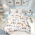thumbnail image 1 of Castle Fairy Kids Cartoon Truck 7-Piece Twin Bedding Sets,Kawaii Dinosaur Bedding Comforter Set,Car Theme Breathable Sheet Sets,Ultra Soft Home Decor, 1 of 8