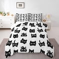 thumbnail image 1 of Castle Fairy Kids Children Black Cat Twin Comforter Sets,Gothic Animal Bedding Set, 1 of 8