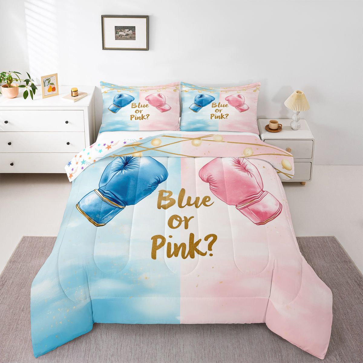 Castle Fairy Kids Children Boxing Full Size Comforter Sets,Sport ...