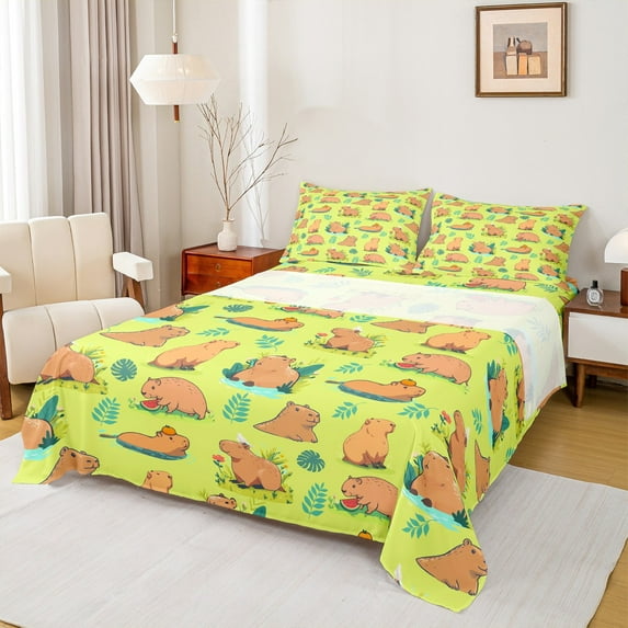 Castle Fairy 4-Piece Capybara King Sheets