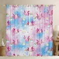 thumbnail image 1 of Castle Fairy Kids Children Cartoon Rainbow Axolotl Black Out Curtains,Kawaii Gradient Curtains Pack of 2 (42x63 Each),Starry Sky Bedroom Curtains,Microfiber Bedroom Decor, 1 of 6