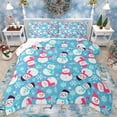 thumbnail image 1 of Castle Fairy Kids Children Cartoon Snowman Full Size Comforter Sets 3-Piece,Merry Christmas Bedding Comforter Set,Xmas Winter Snowflake Lightweight Bedding Sets,Breathable Home Decor,Reversible, 1 of 8
