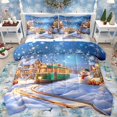 thumbnail image 1 of Castle Fairy Kids Children Cartoon Snowman Train Bedding Comforter Set 7-Piece,Merry Christmas King Bedding Sets,Winter Xmas Festival Ultra Soft Bed Sheets,Breathable Home Decor,Reversible, 1 of 8