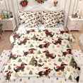 thumbnail image 1 of Castle Fairy Kids Children Kawaii Dachshund Dog Bedding Comforter Set 7 Pieces,Xmas Tree Snowman Full Bedding Set Lightweight,Merry Christmas Fitted Sheet Flat Sheet,Ultra Soft Home Decor,Reversible, 1 of 8