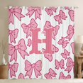 thumbnail image 1 of Castle Fairy Kids Children Pink Bow Personalized Initial H Black Out Curtains,Dreamy Princess Bow-Tie Curtains Pack of 2 (42x63 Each),Cute Bowknot Bow Bedroom Curtains,Lightweight Room Decor, 1 of 6
