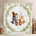 thumbnail image 1 of Castle Fairy Kids Children Rabbit Fox Bear Curtains Pack of 2 (42x84 Each),Kawaii Jungle Animal Curtains Blackout,Tree Leaves Bedroom Curtains,Microfiber Bedroom Decor, 1 of 6