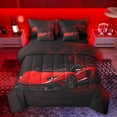 thumbnail image 1 of Castle Fairy Kids Children Speed Race Car Twin Bedding Sets,Sport Bedding Comforter Set, 1 of 8