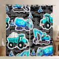 thumbnail image 1 of Castle Fairy Kids Children Teens Cartoon Truck Curtains Pack of 2 (42x84 Each),Construction Vehicles Curtains Blackout,Cute Tractor Excavator Bedroom Curtains,Microfiber Bedroom Decor, 1 of 6