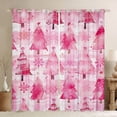 thumbnail image 1 of Castle Fairy Kids Christmas Tree Black Out Curtains,Geometric Lattice Curtains Pack of 2 (42x63 Each),Winter Snowflakes Bedroom Curtains,Luxury Bedroom Decor, 1 of 6