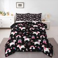 thumbnail image 1 of Castle Fairy Kids Cute Animal Unicorn 2Pcs Bedding Comforter Set,Rainbow Castle Twin Comforter Sets,Dreamy Princess Flower Breathable Bedding Set,Microfiber Bedroom Decor, 1 of 8
