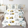 thumbnail image 1 of Castle Fairy Kids Cute Excavator 7pcs Bedding Comforter Set,Animal Dinosaur Queen Bedding Sets Super Cozy,Cartoon Car Queen Sheet Sets,Breathable Home Decor, 1 of 8