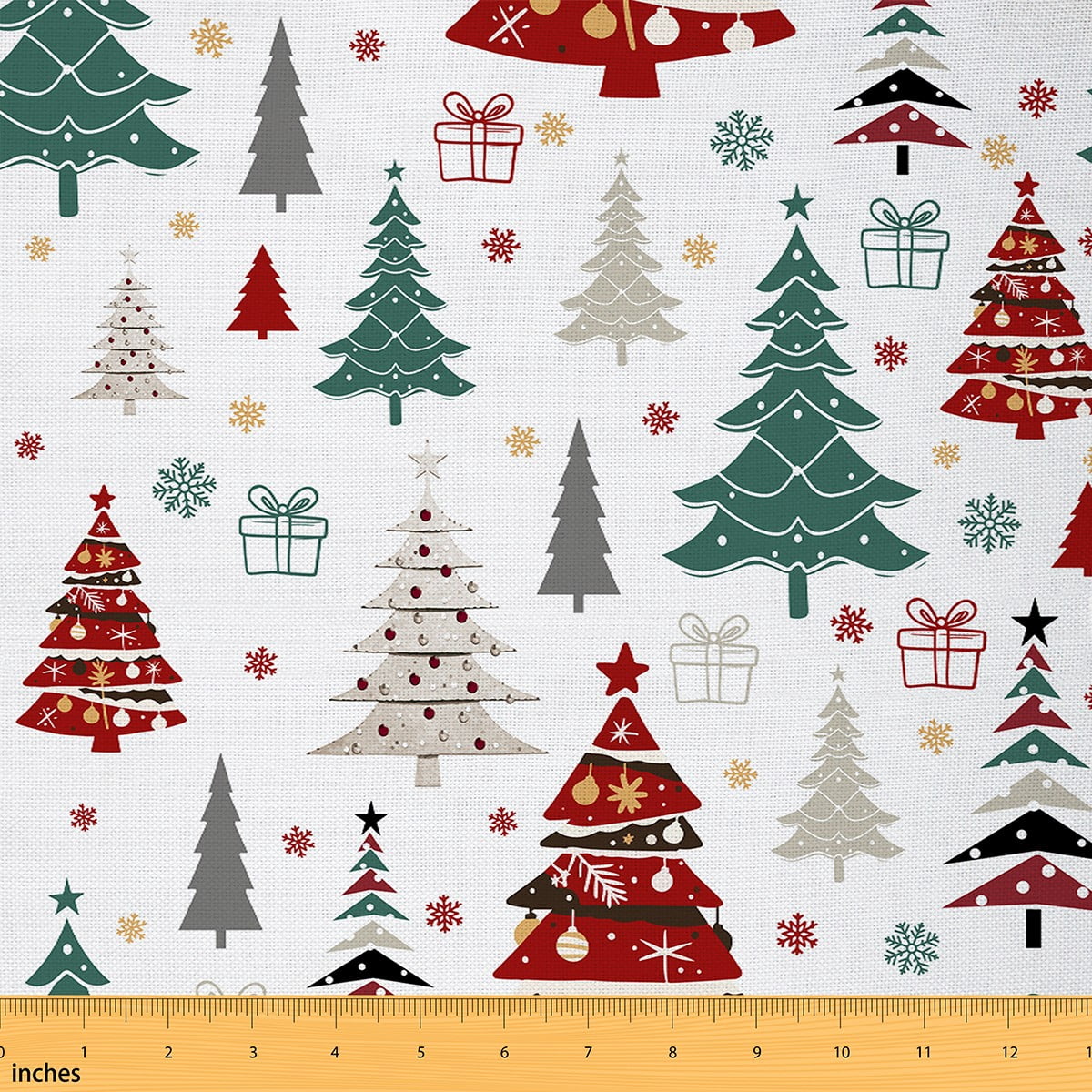 Castle Fairy Kids Festival Xmas Fabric by the Yard 3 Yards,Christmas Tree Sewing Fabric,Winter Snowflake Fabric for Sewing,Breathable Home Decor