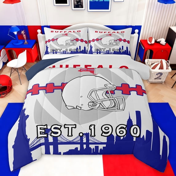 Castle Fairy Kids Football Twin Comforter Sets,Ball Game Bedding Set,Sport Bedding Set