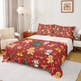 thumbnail image 1 of Castle Fairy Kids Gingerbread Man 4pcs Bed Sheets,Deer Cat King Sheets,Merry Christmas Super Cozy Sheet Set,Ultra Soft Home Decor, 1 of 7