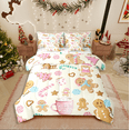 thumbnail image 1 of Castle Fairy Kids Gingerbread Man 7-Piece Bedding Comforter Set,Merry Christmas King Bedding Sets,Candy Cane Ultra Soft Bed Sheets,Ultra Soft Home Decor, 1 of 9
