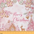 thumbnail image 1 of Castle Fairy Kids Gingerbread Man House Fabric by the Yard 1 Yard,Christmas Tree Home Decor Fabric by the Yard,Festival Xmas Room Decor Fabric by the Yard,Microfiber Bedroom Decor, 1 of 6
