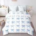 thumbnail image 1 of Castle Fairy Kids Kawaii Bowknot Bedding Comforter Set,Dreamy Ribbon Bow Full Bedding Set, 1 of 8