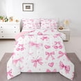 thumbnail image 1 of Castle Fairy Kids Kawaii Cherry Bow Twin Comforter Sets,Dreamy Bowknot Bedding Set, 1 of 8
