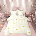 thumbnail image 1 of Castle Fairy Kids Kawaii Daisy 7 Pieces Bedding Comforter Set,Polka Dots Full Bedding Set Lightweight,Chic Flower Fitted Sheet Flat Sheet,Ultra Soft Home Decor, 1 of 8