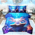 thumbnail image 1 of Castle Fairy Kids Kawaii Salamander Twin Bedding Sets,Blue Pink Bedding Comforter Set, 1 of 8
