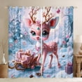 thumbnail image 1 of Castle Fairy Kids Pink Deer Black Out Curtains,Merry Christmas Curtains Pack of 2 (42x63 Each),Happy New Year Bedroom Curtains,Super Cozy Room Decor, 1 of 6