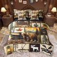 thumbnail image 1 of Castle Fairy Kids Safari Bear Deer Bedding Comforter Set,Fishing Hunting Full Bedding Set, 1 of 8