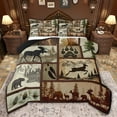 thumbnail image 1 of Castle Fairy Kids Safari Bear Deer Full Size Comforter Sets,Geometric Plaid Bedding Sets, 1 of 8