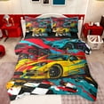 thumbnail image 1 of Castle Fairy Fast Car 7-Piece Queen Bedding Comforter Set for Kids Teenagers, 1 of 8
