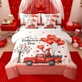 thumbnail image 1 of Castle Fairy Kids Teenagers Happy Valentine's Day Bedding Comforter Set 7pcs,Kawaii Gnome Truck Queen Bedding Sets Super Cozy,Romantic Love Heart Print Queen Sheet Sets,Microfiber Bedroom Decor, 1 of 8